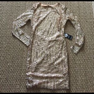 Boohoo boutique Beth Sequin Open Back Dress