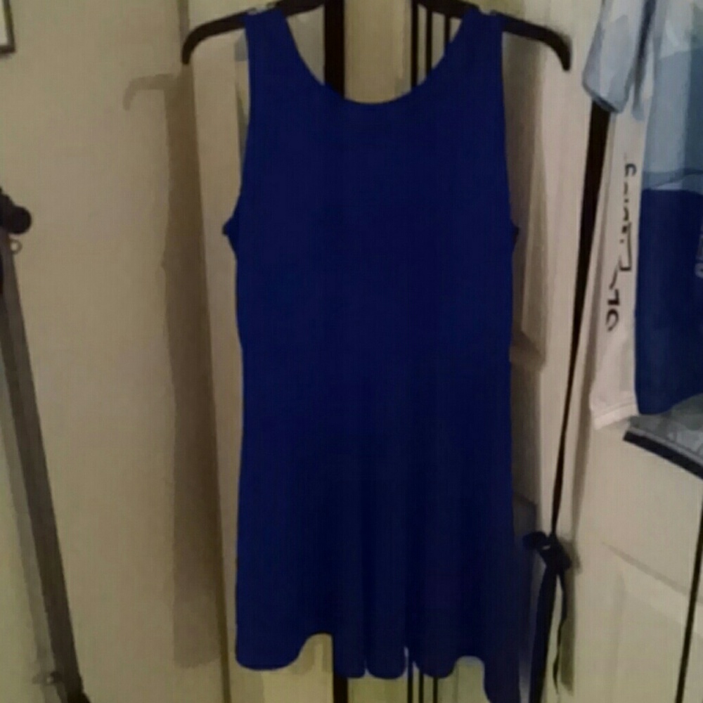 Blue dress, printed design
