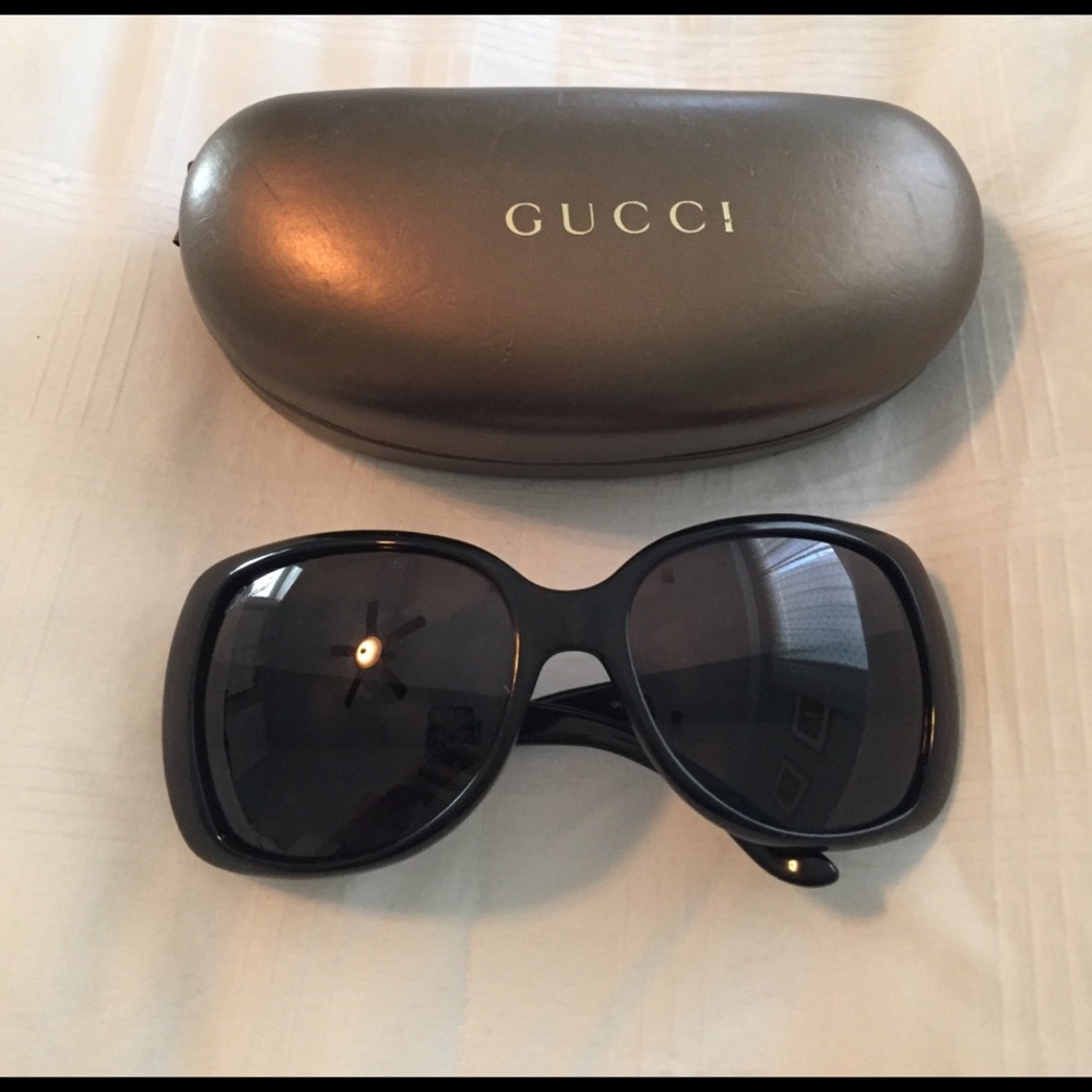 Gucci square frame black sunglasses