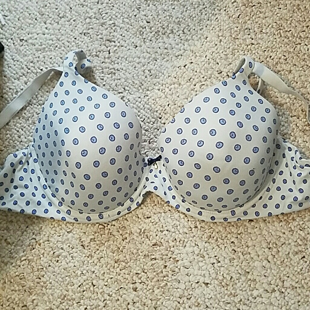 Polka dot full coverage bra