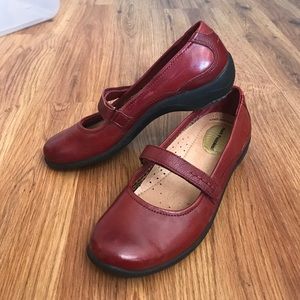 Hush puppies womens shoes red leather size 6
