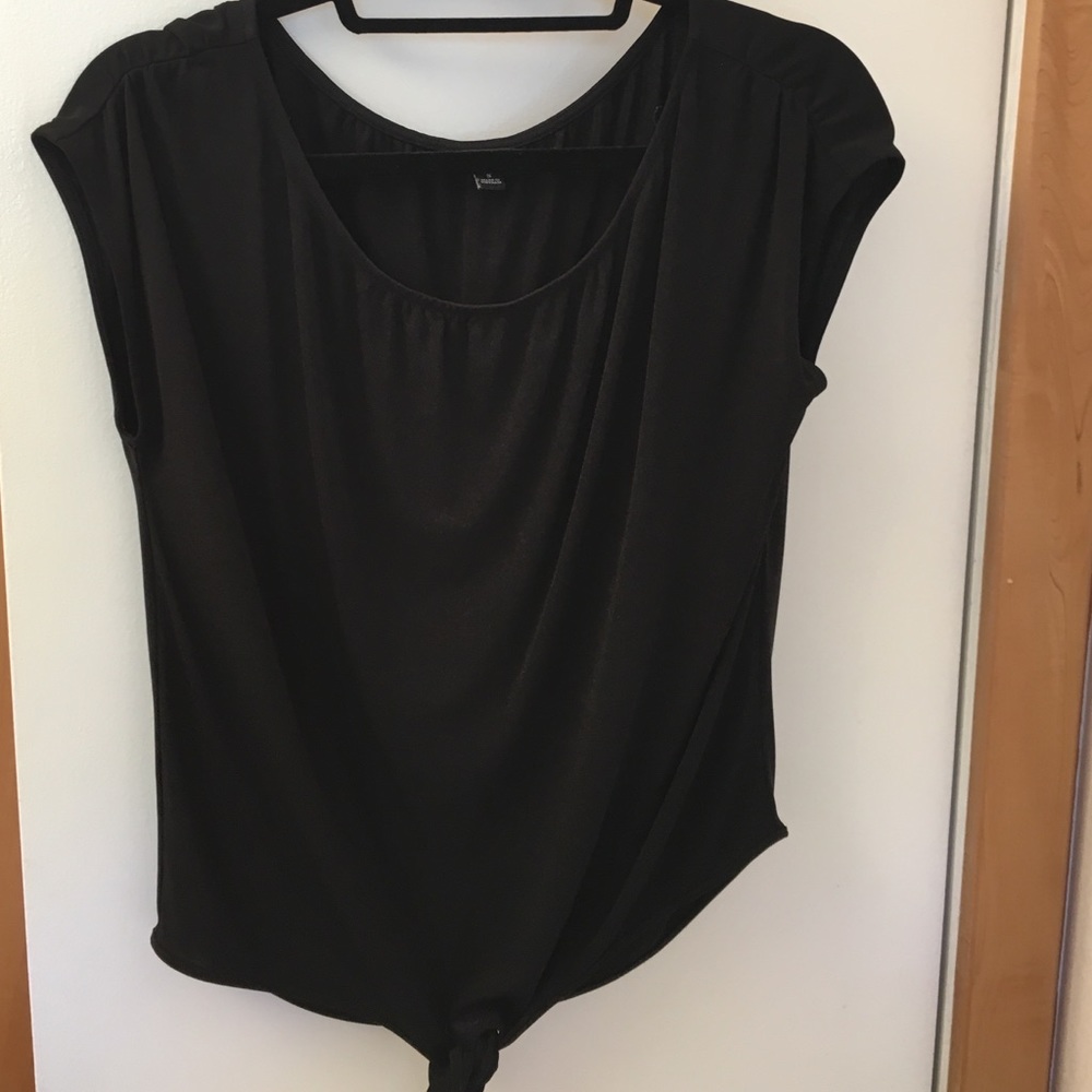 Black top with tie up waist