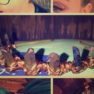 Rainbow dipped titanium quartz crown