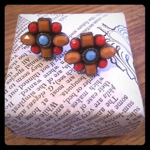 Multicolor post earrings