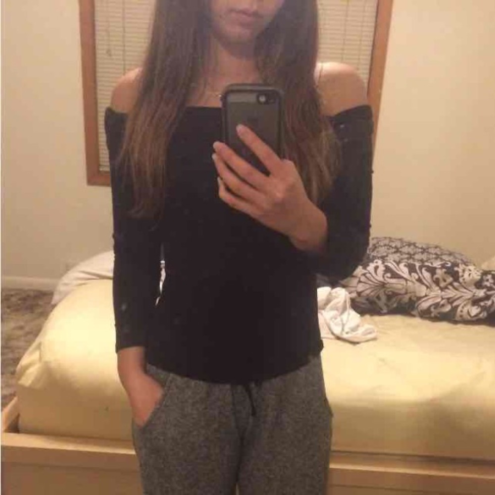 NWOT black off the shoulder top