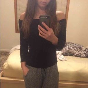 NWOT black off the shoulder top