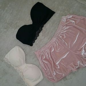 Lacy Strapless Bralette Set