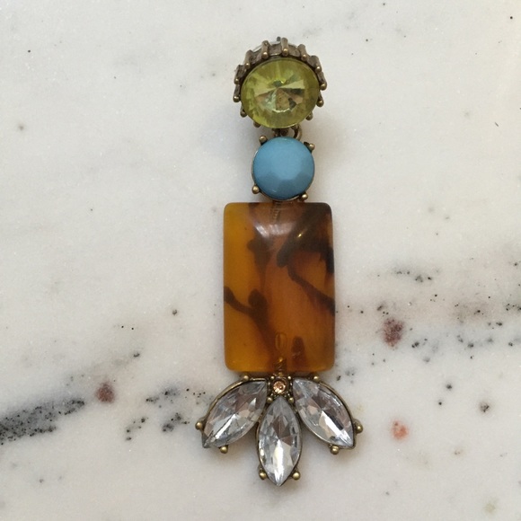 "Marta" Earrings || Amber & Crystal Statement - Picture 7 of 11