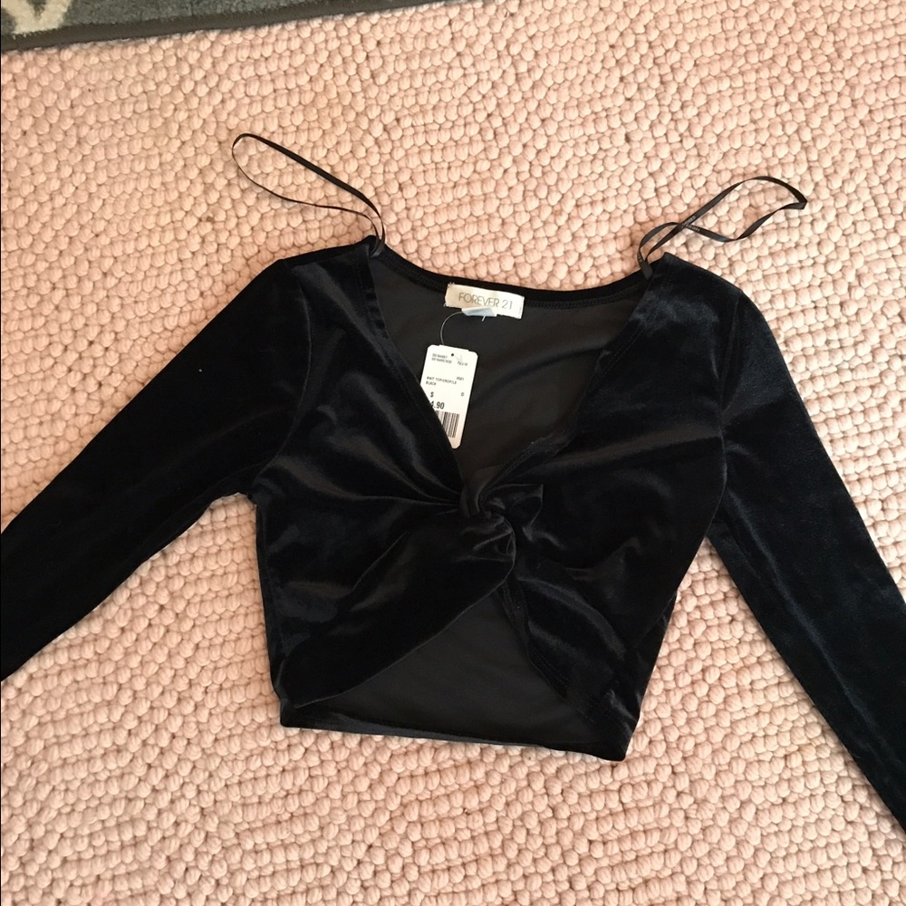 Brand new Forever 21 velvet crop top