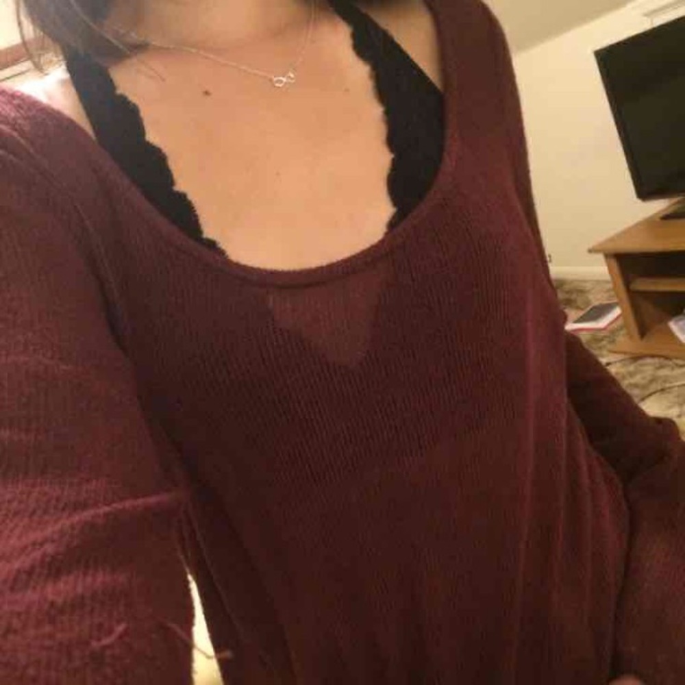 Maroon Brandy Melville knit top