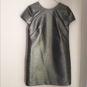 Madewell Metallic T-shirt Shift Dress