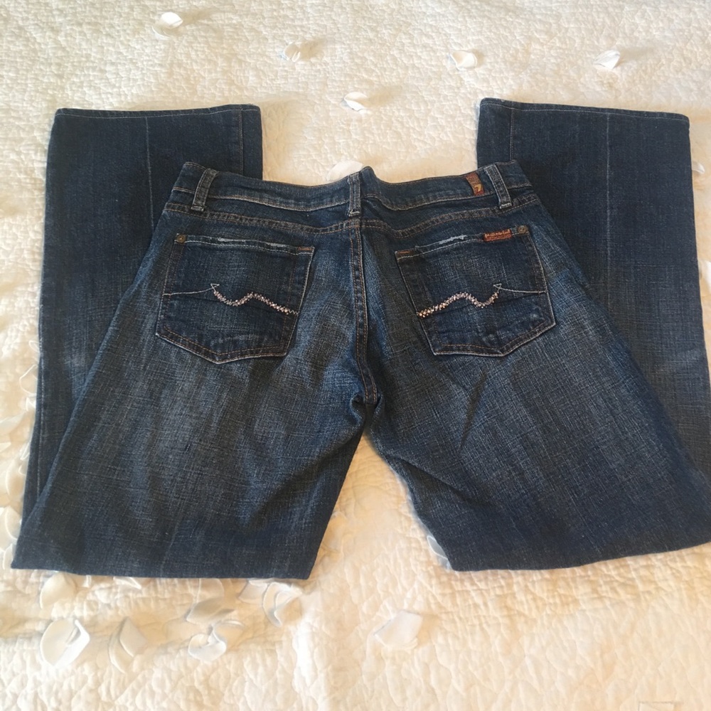 7 for all mankind Size 28 Bootcut Pink Rhinestones