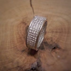 Swarovski crystals sterling silver ring