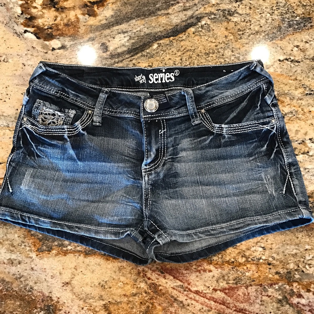 Blue jean shorts