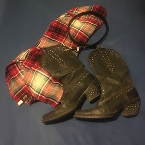 Ariat black studded boots