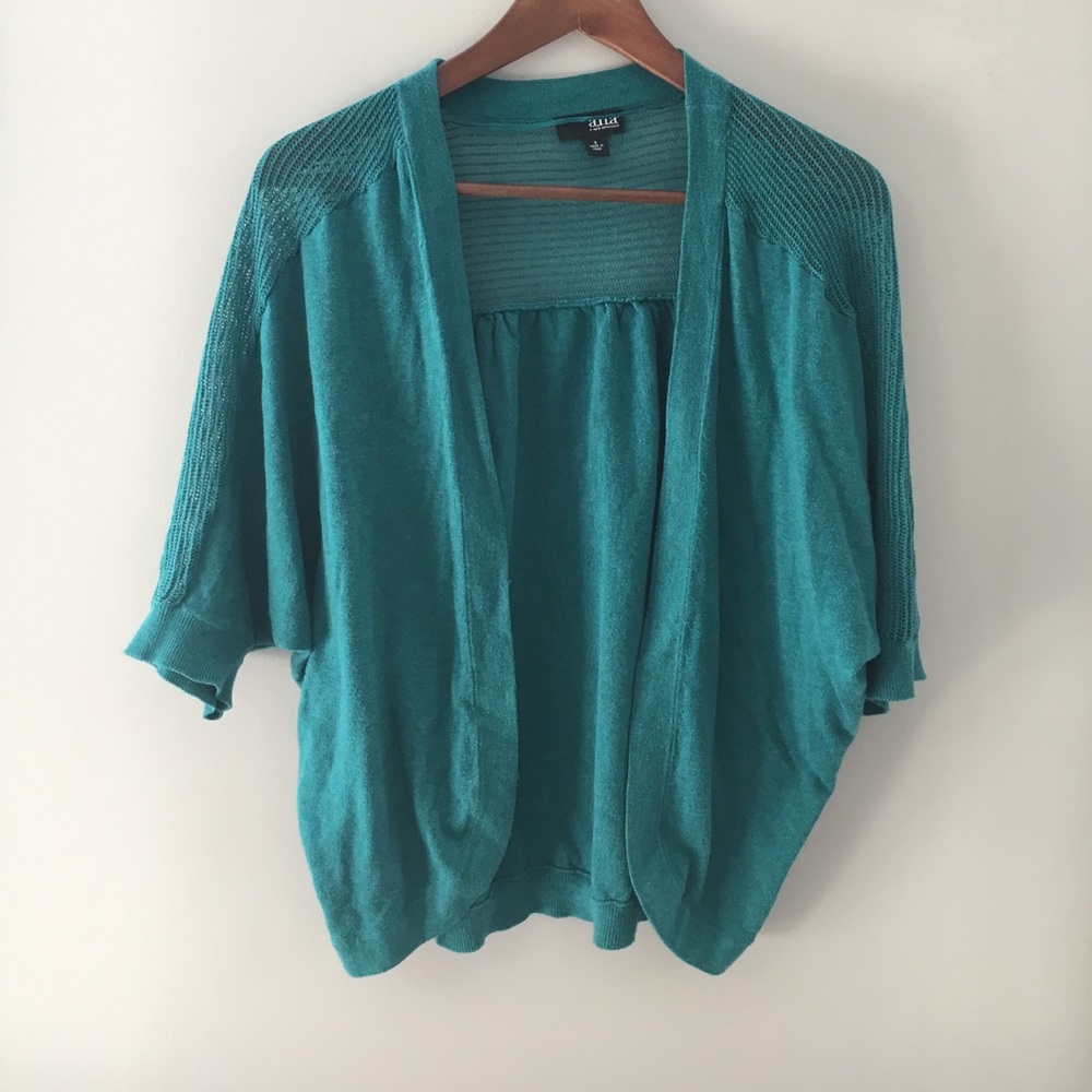 Cardigan with knit top