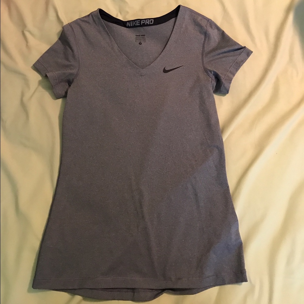 Nike Pro Dri- Fit Grey V-neck