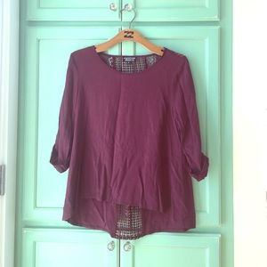 Papermoon Hi Lo Crochet Back Blouse - S