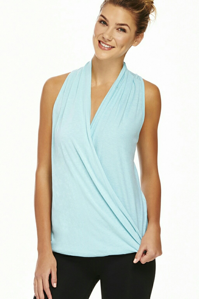 Fabletics Aruba Top II, Blue, Size Large