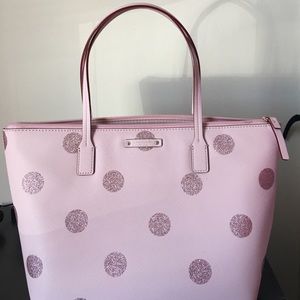 Kate Spade - pink polka dot small tote