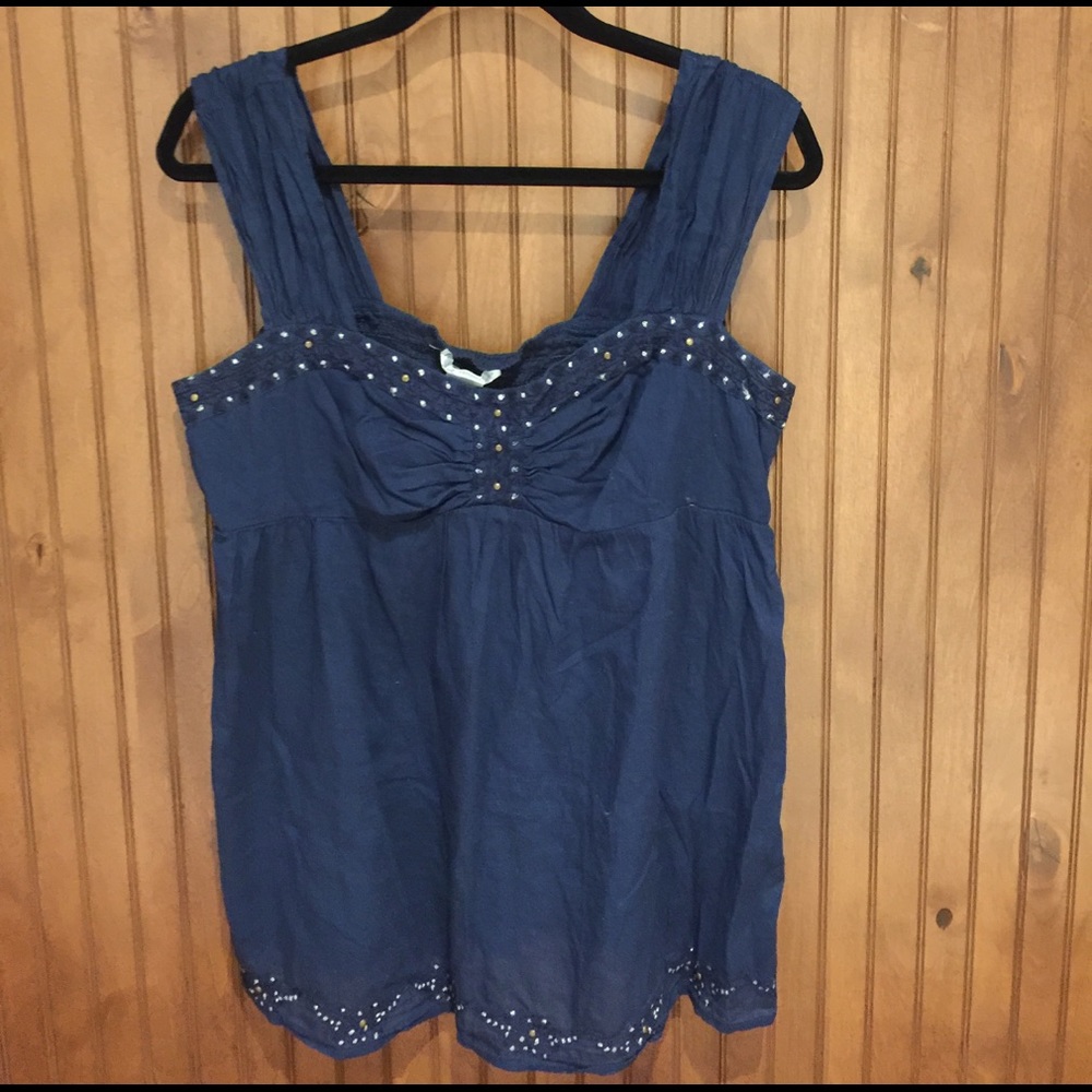 Blue Sleeveless Top