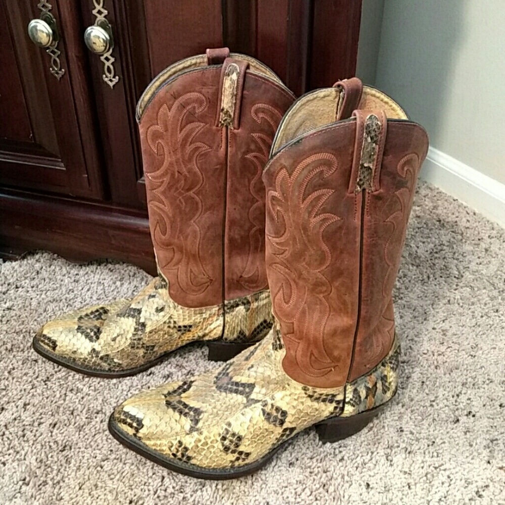 Snake skin boots