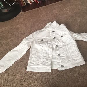 A white jean jacket
