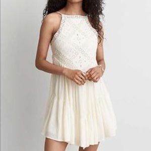 AE High Neck Crochet Dress