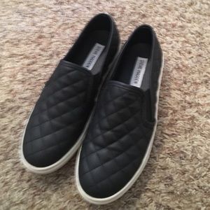 Steve Madden Black Slip On Sneakers