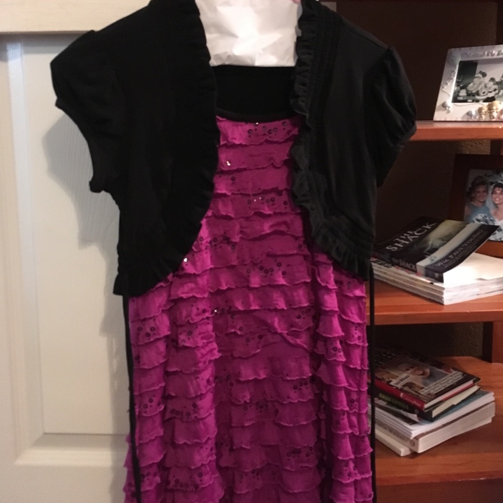 Purple and black dress