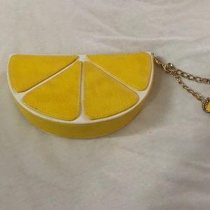 Kawaii lemon slice wristlet