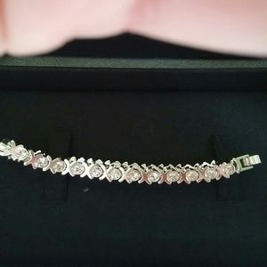 XOXO Silver Diamond Bracelet