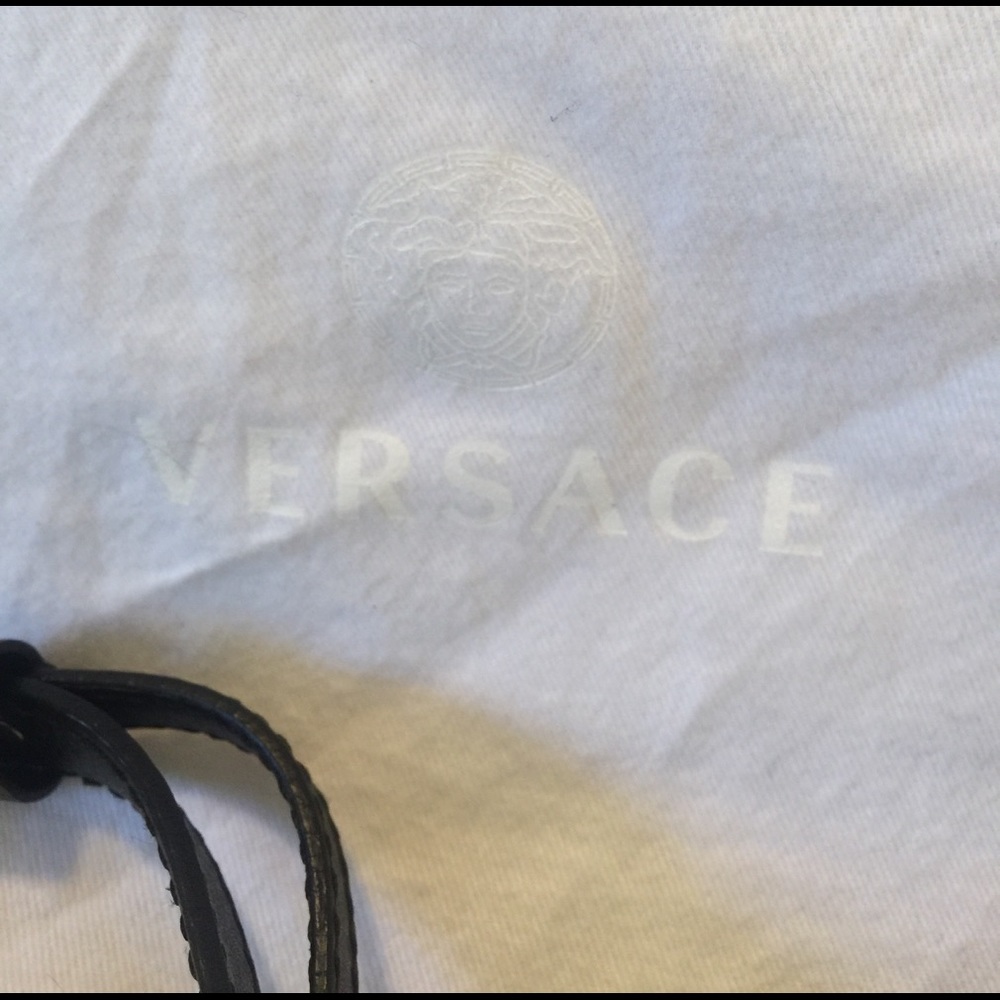 Authentic Black Versace Drawstring Handbag - image 2