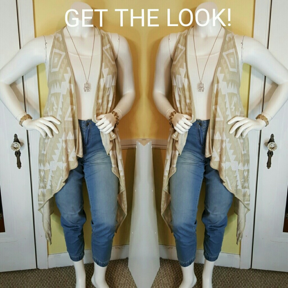 Waterfall sweater vest and joggers.(Free cami!!)