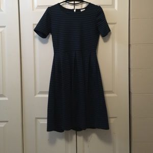 Blue and black lularoe dress