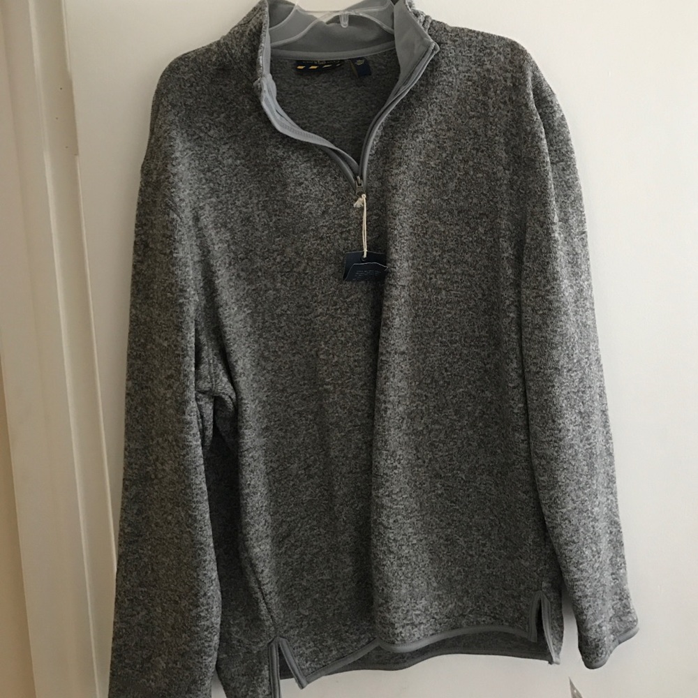 Grey fleece pull over