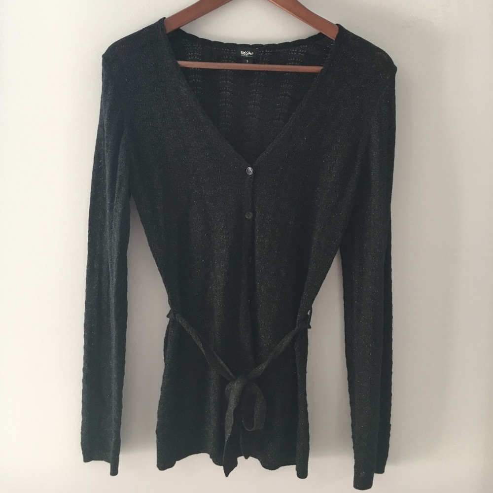 Black knit cardigan