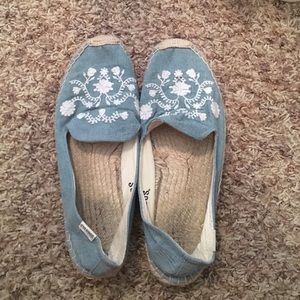 Chambray Embroidered Soludos Espadrilles