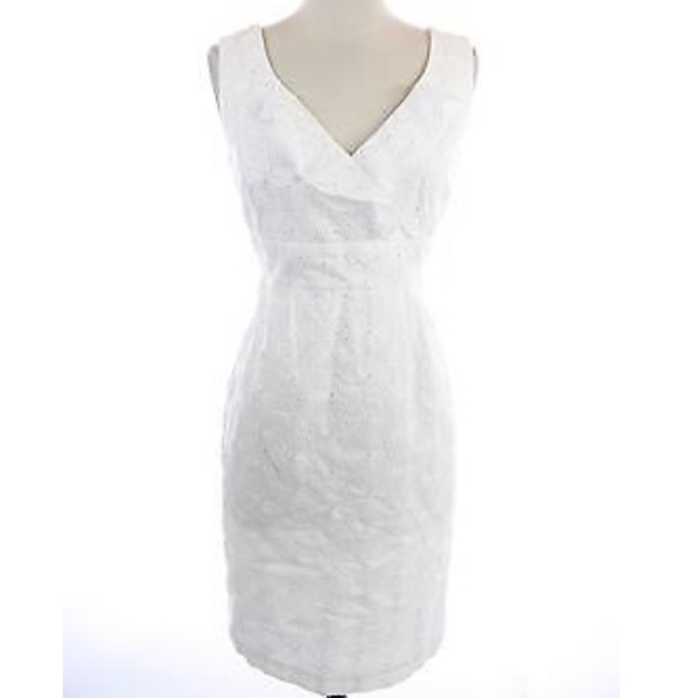 Antonio Melani White lace Ruffle dress