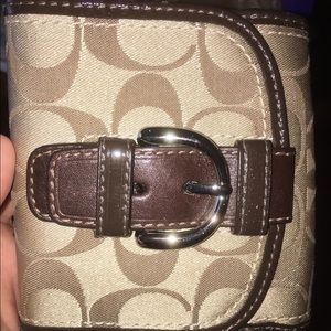 Coach tan wallet