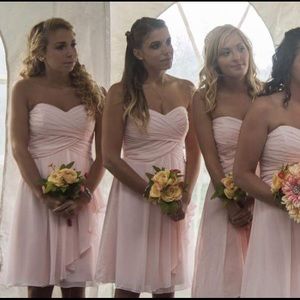 Light pink bridesmaid dress