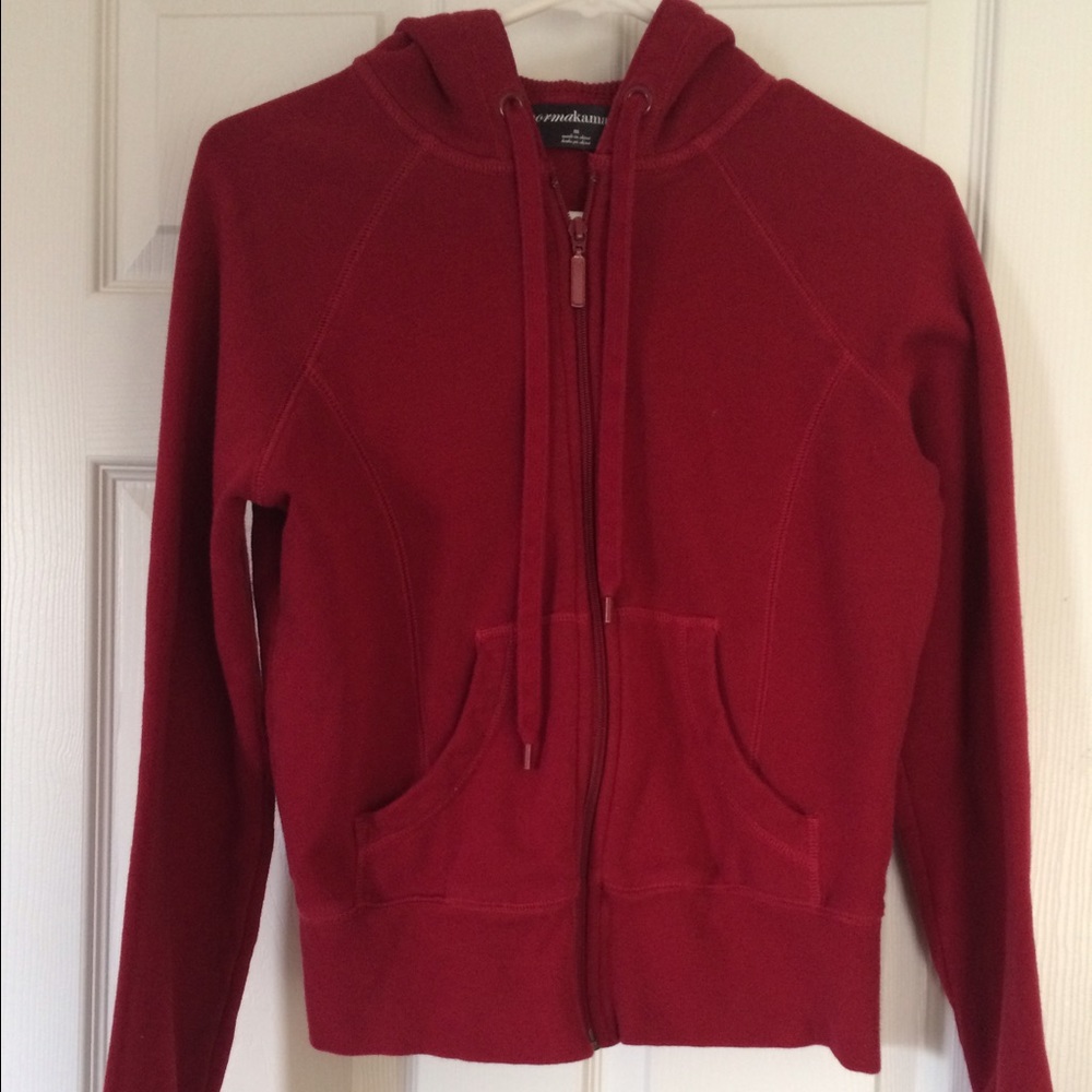Red sweatshirt jacket. Great to add to bundle! 💕
