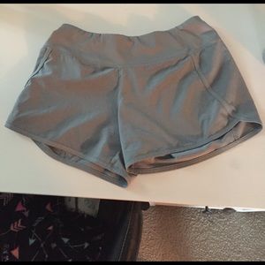 grey under armor running shorts