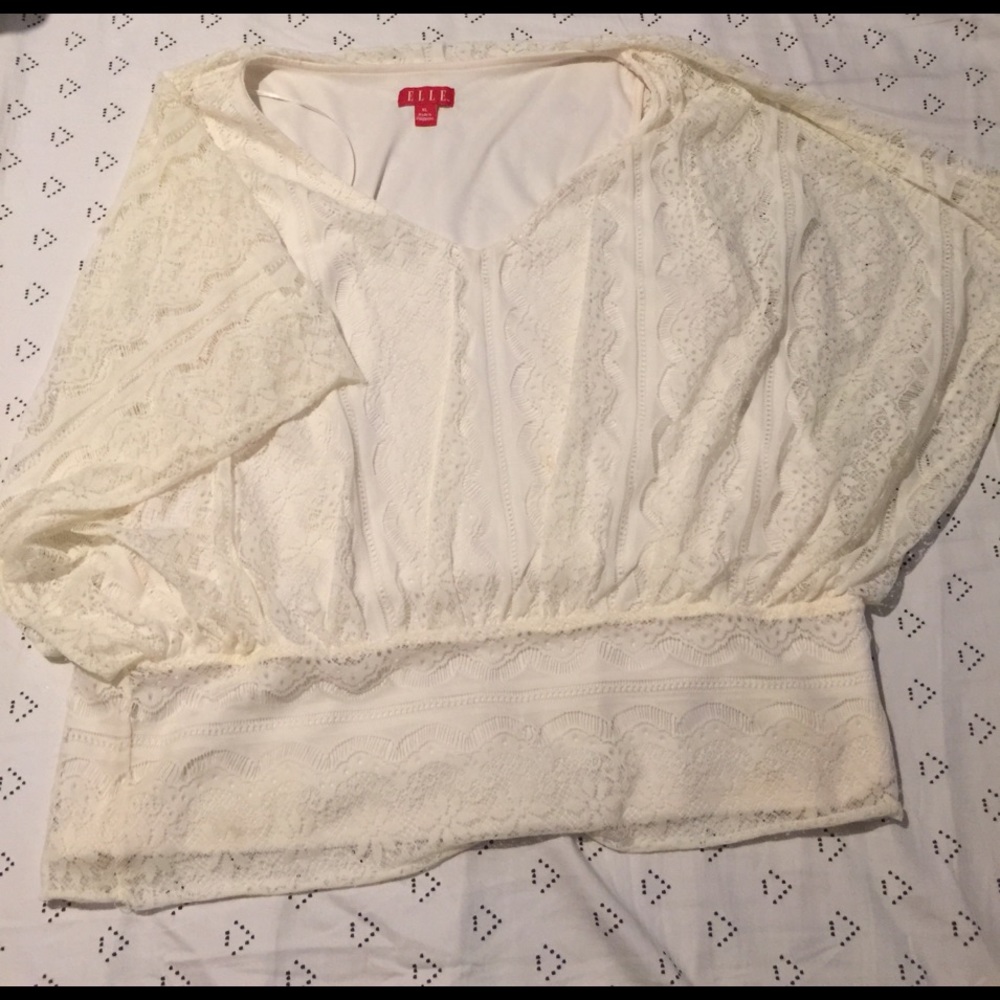 Lace top with built in camisole