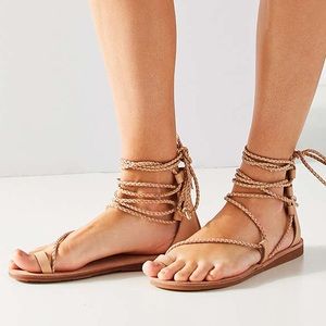 Jeffrey Campbell Adios Nude Gladiator Sandals
