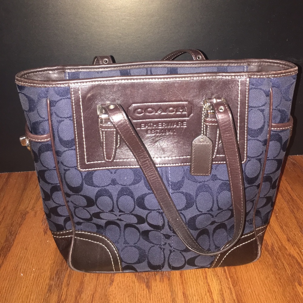 Coach Navy Handbag