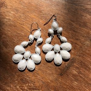 Pretty white chandelier earrings never worn