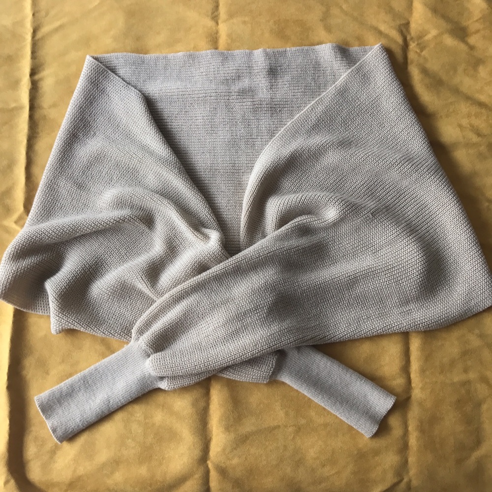 Sleeve scarf sweater wrap