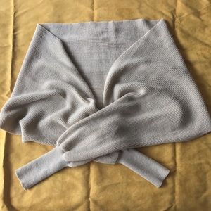 Sleeve scarf sweater wrap