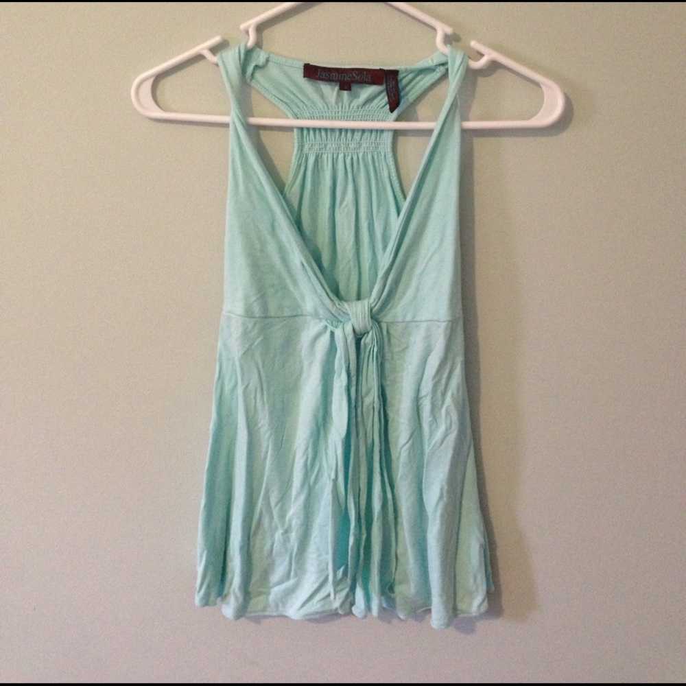 Jasmine sola racerback top aqua